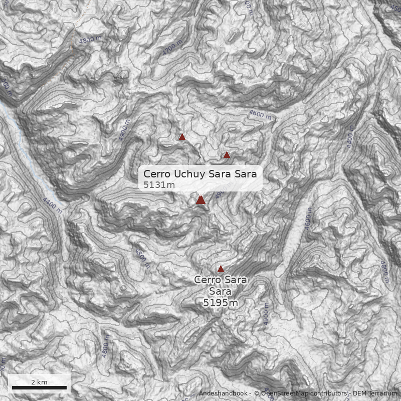 Mapa Cerro Uchuy Sara Sara