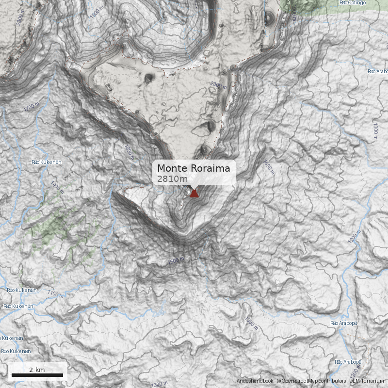 Mapa Monte Roraima