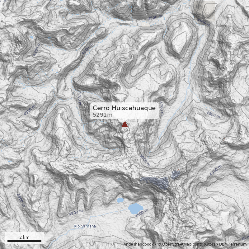 Mapa Cerro Huiscahuaque