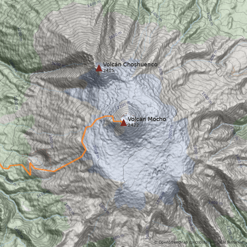 Mapa Cara este por Huilo Huilo