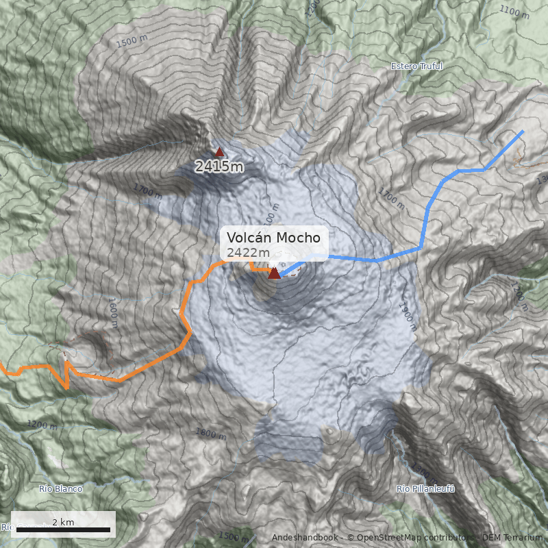 Mapa Volcán Mocho