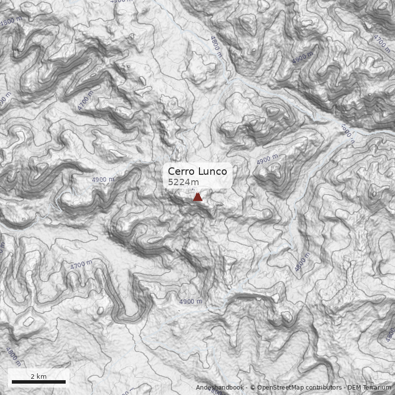 Mapa Cerro Lunco