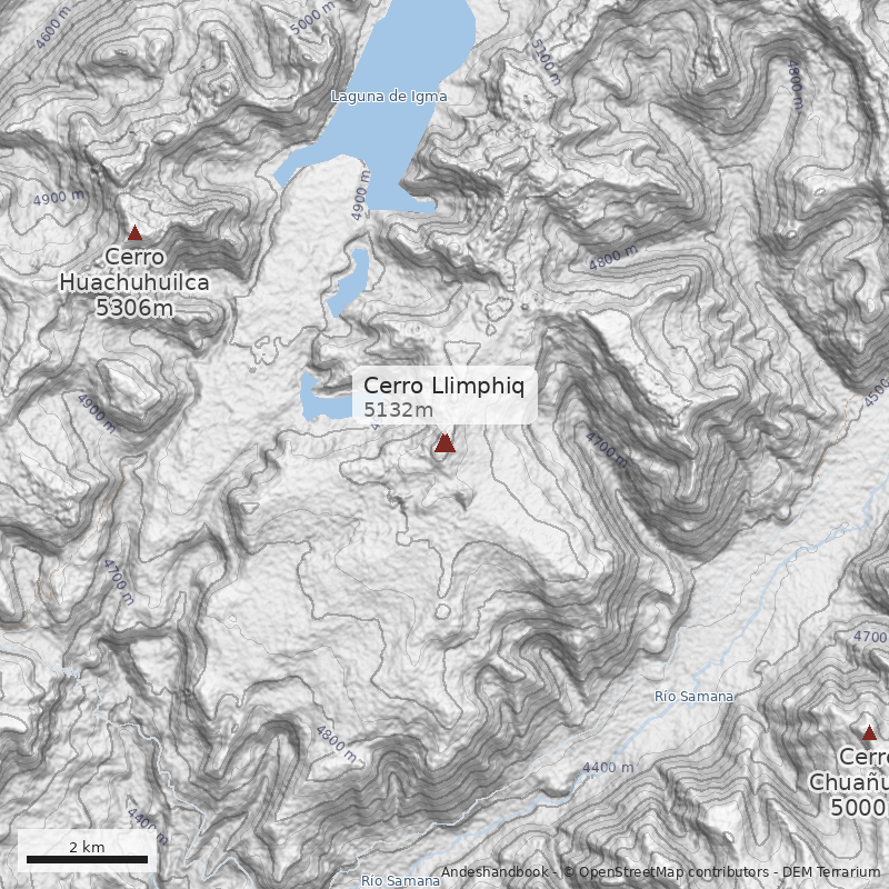 Mapa Cerro Llimphiq