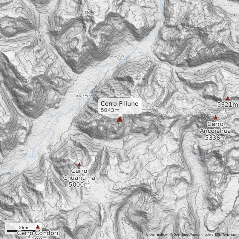 Mapa Cerro Pillune