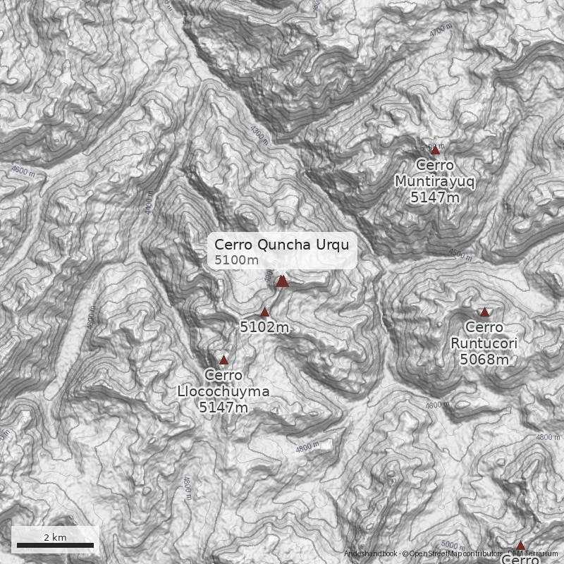 Mapa Cerro Quncha Urqu