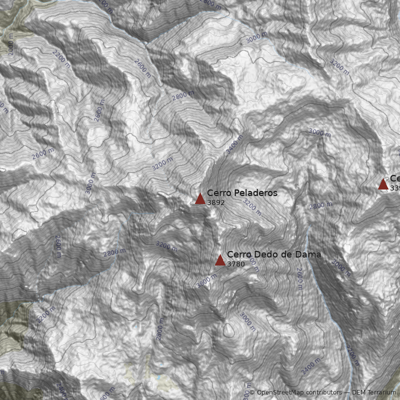 Mapa Cerro Peladeros