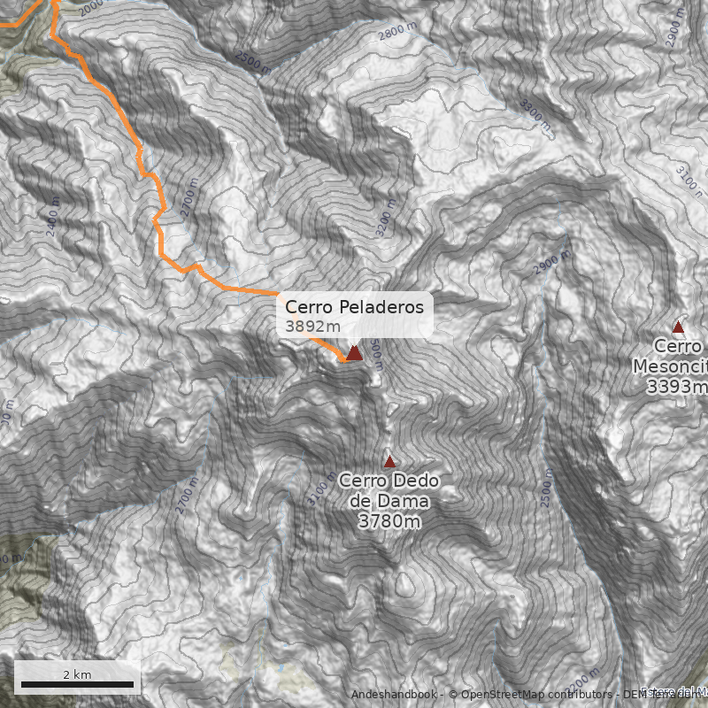 Mapa Cerro Peladeros