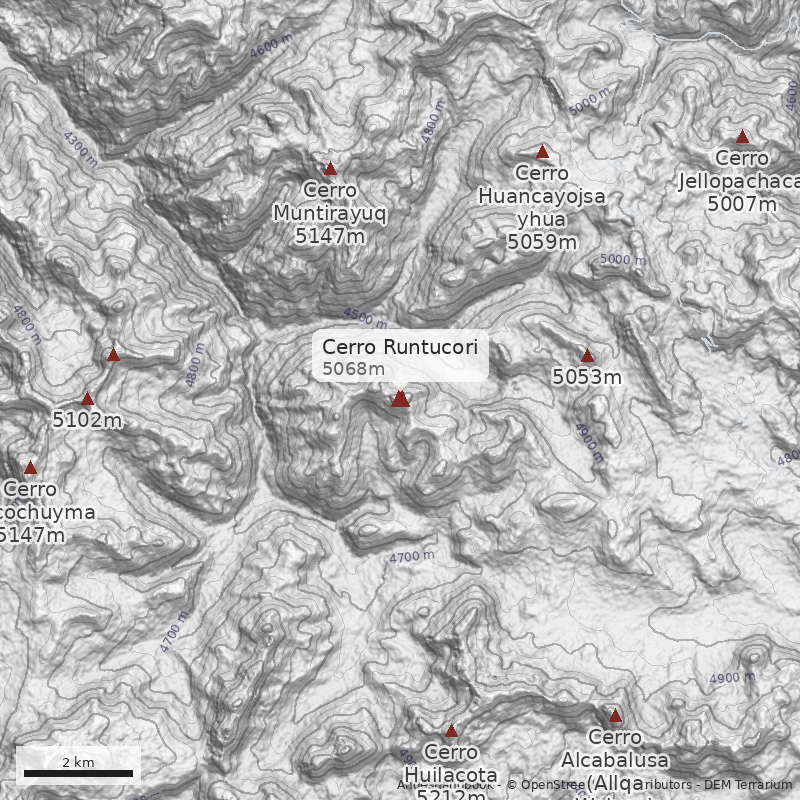 Mapa Cerro Runtucori