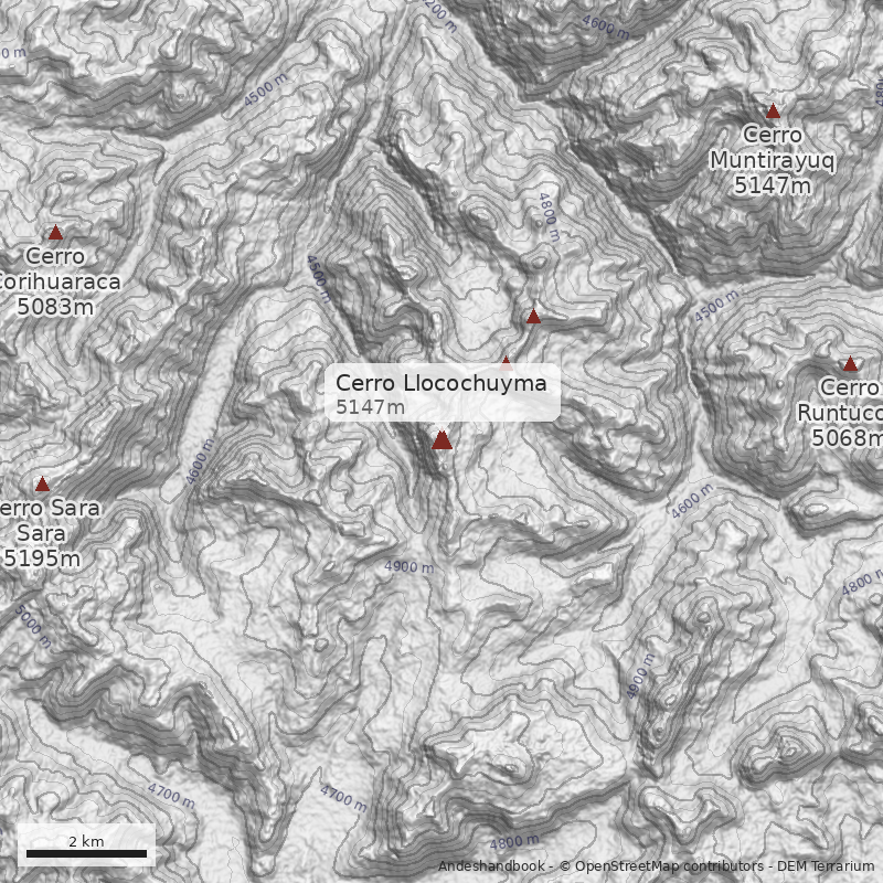 Mapa Cerro Llocochuyma