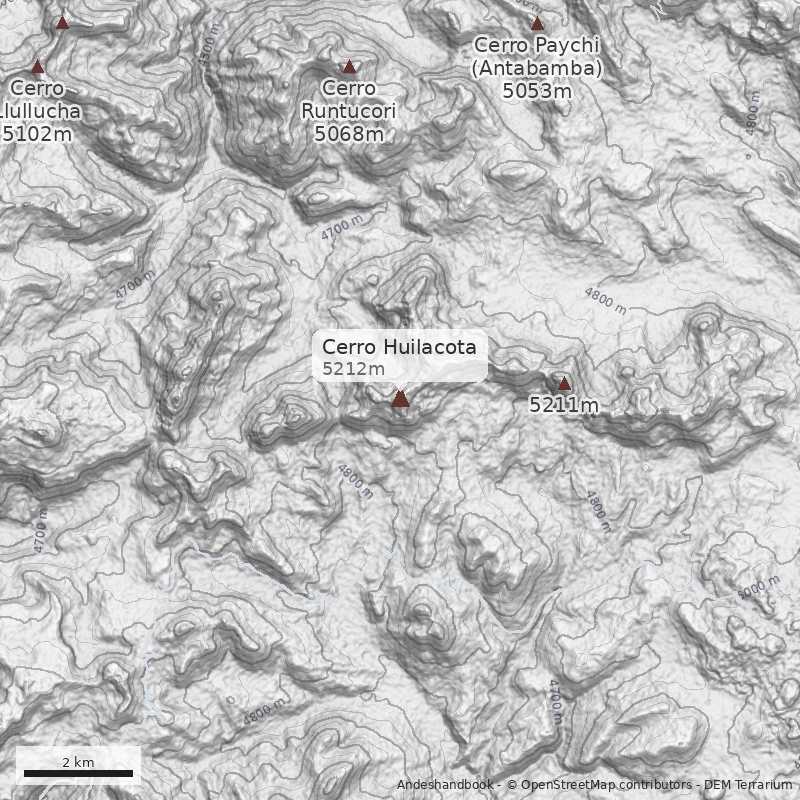 Mapa Cerro Huilacota