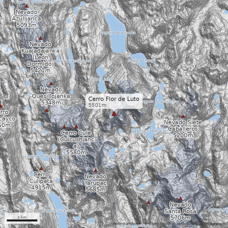 Mapa Cerro Flor de Luto