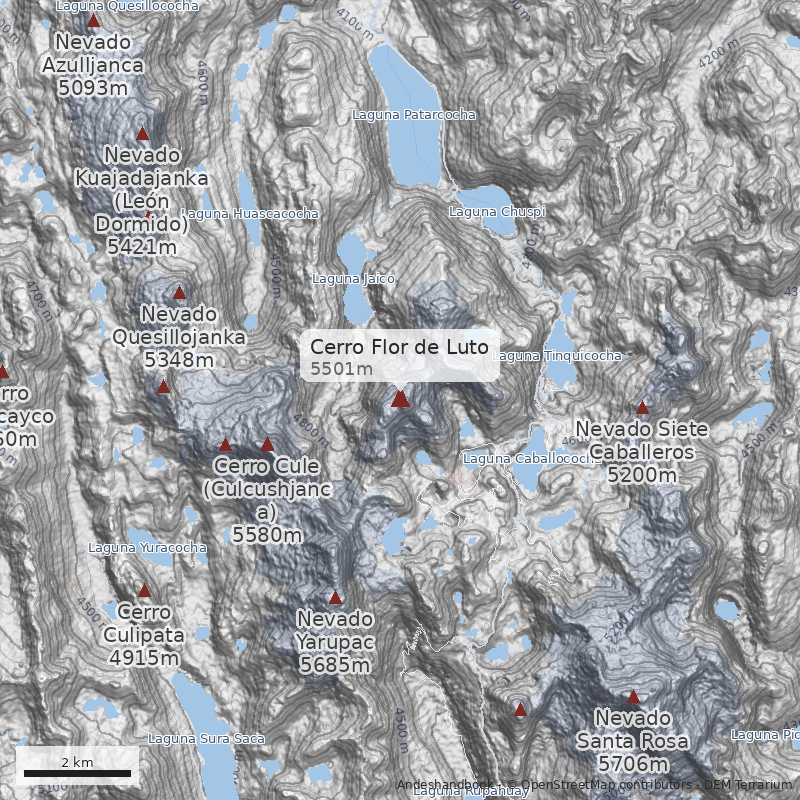 Mapa Cerro Flor de Luto