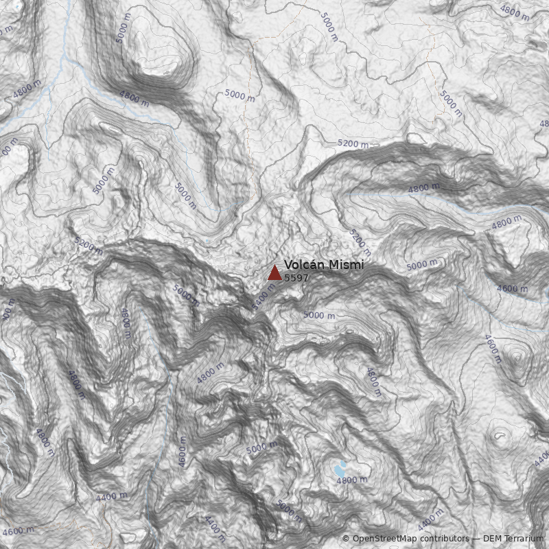 Mapa Volcán Mismi