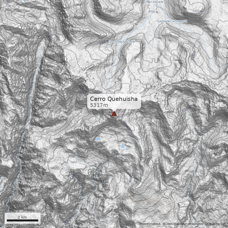 Mapa Cerro Quehuisha