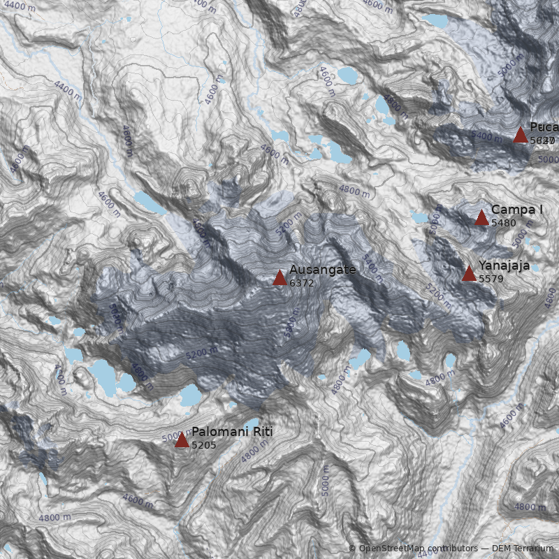 Mapa Cerro Ausangate