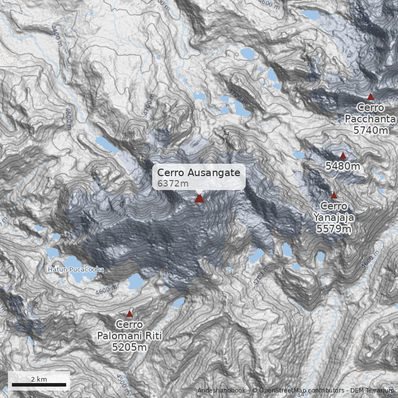 Mapa Cerro Ausangate