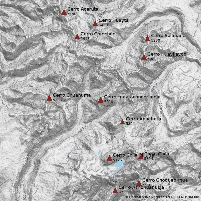 Mapa Cerro Yuaytacondorsenja