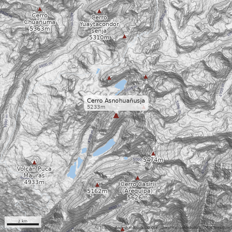 Mapa Cerro Asnohuañusja