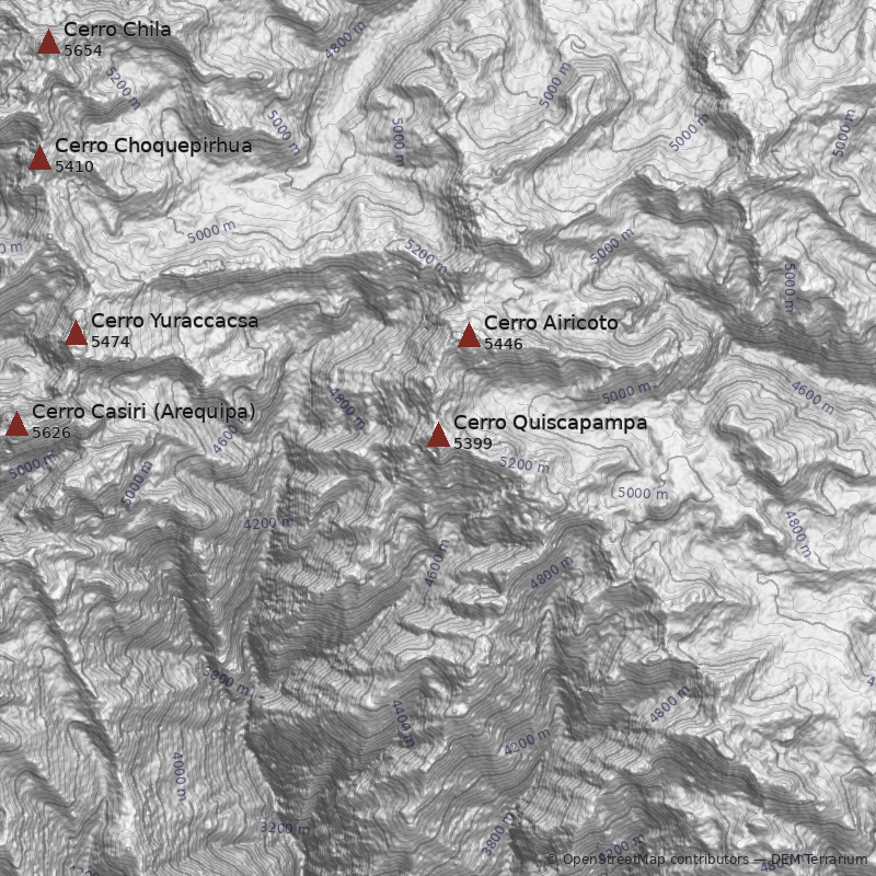 Mapa Cerro Quiscapampa