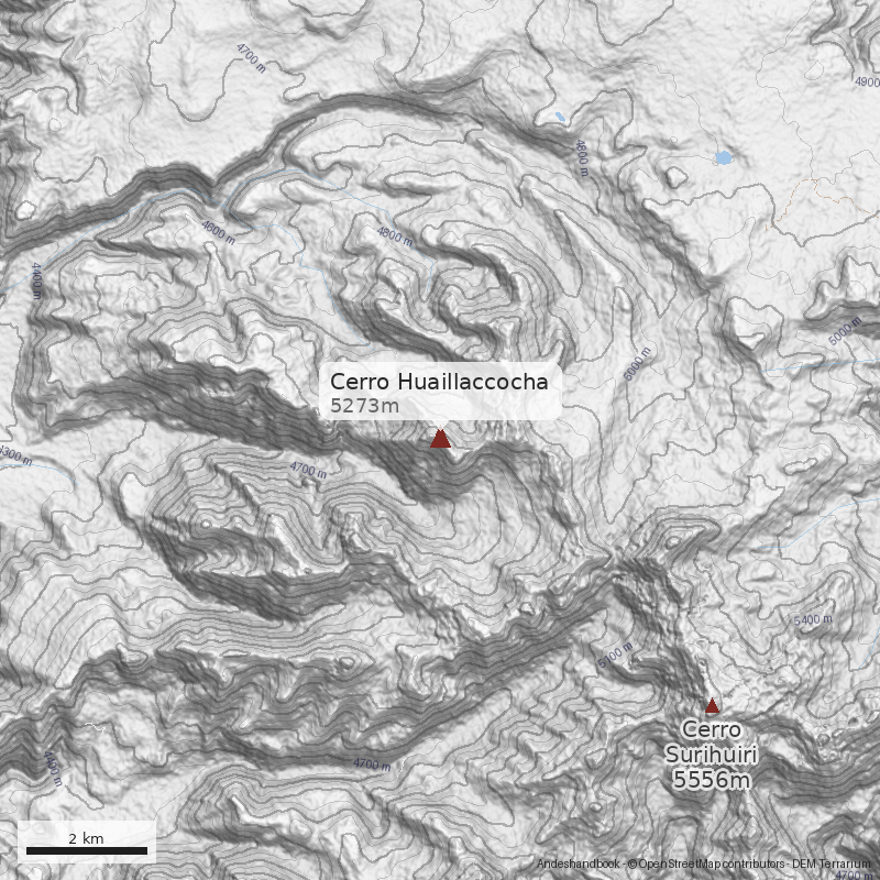 Mapa Cerro Huaillaccocha