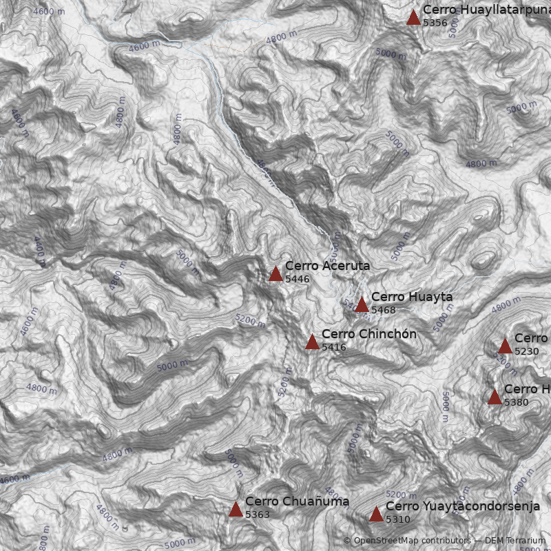 Mapa Cerro Aceruta
