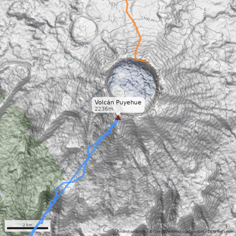 Mapa Volcán Puyehue