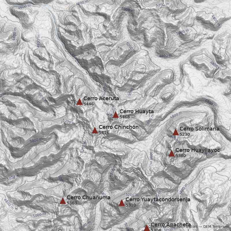 Mapa Cerro Huayta