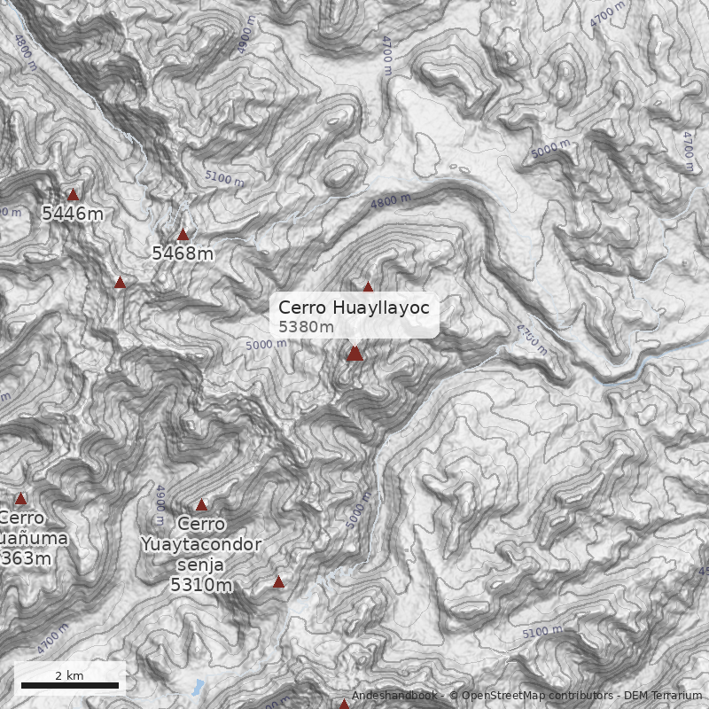 Mapa Cerro Huayllayoc
