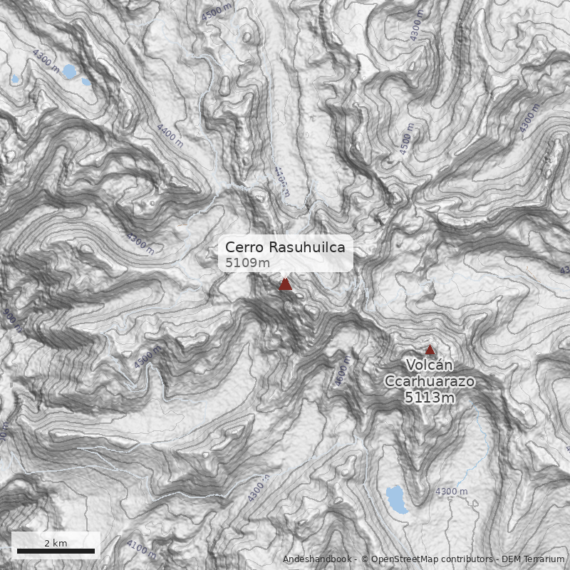 Mapa Cerro Rasuhuilca