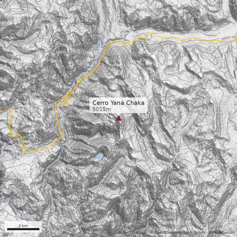 Mapa Cerro Yana Chaka