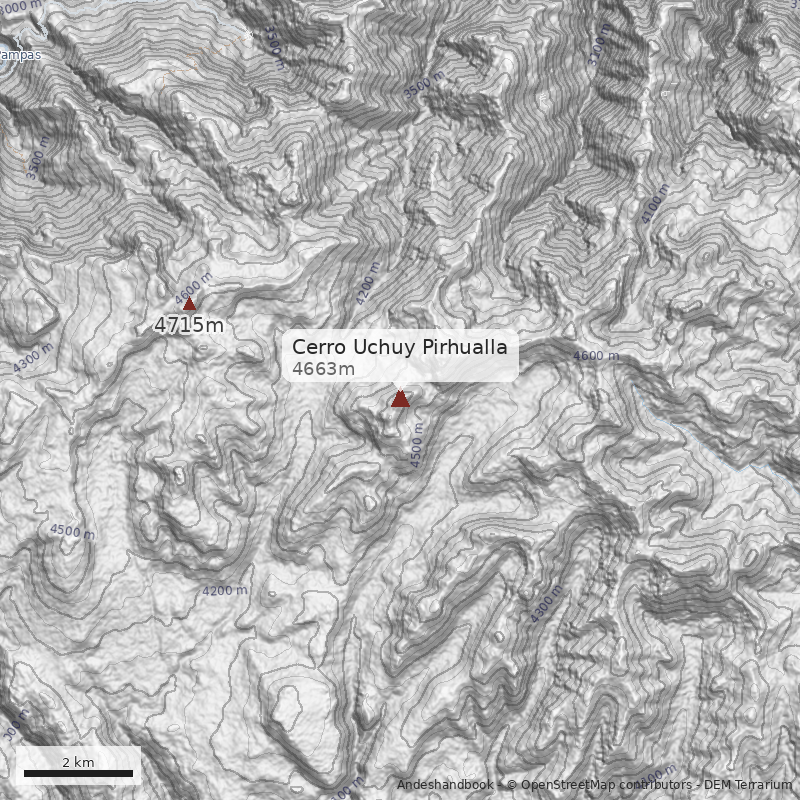 Mapa Cerro Uchuy Pirhualla