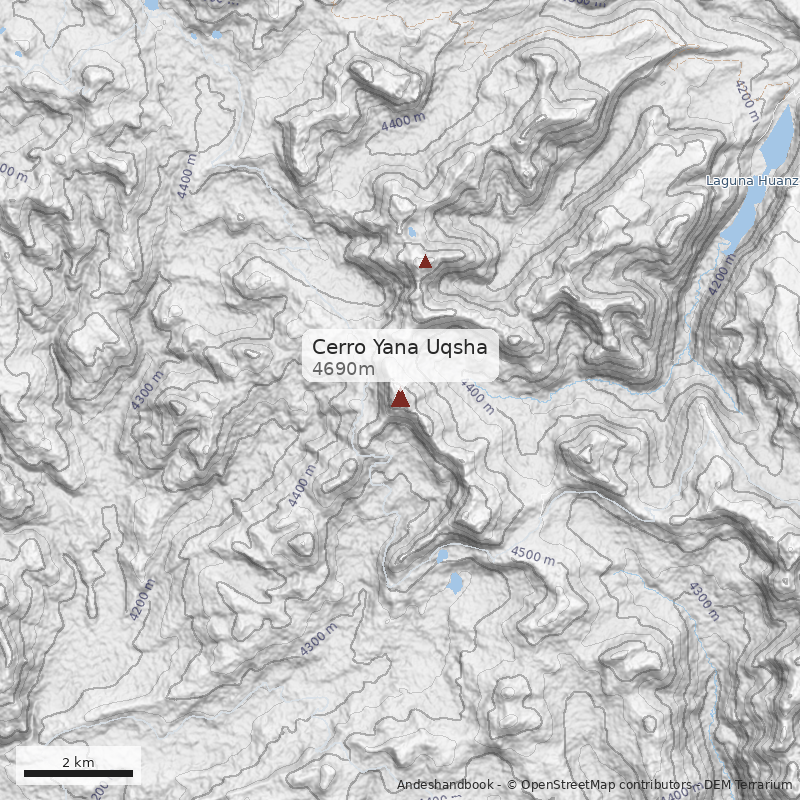 Mapa Cerro Yana Uqsha