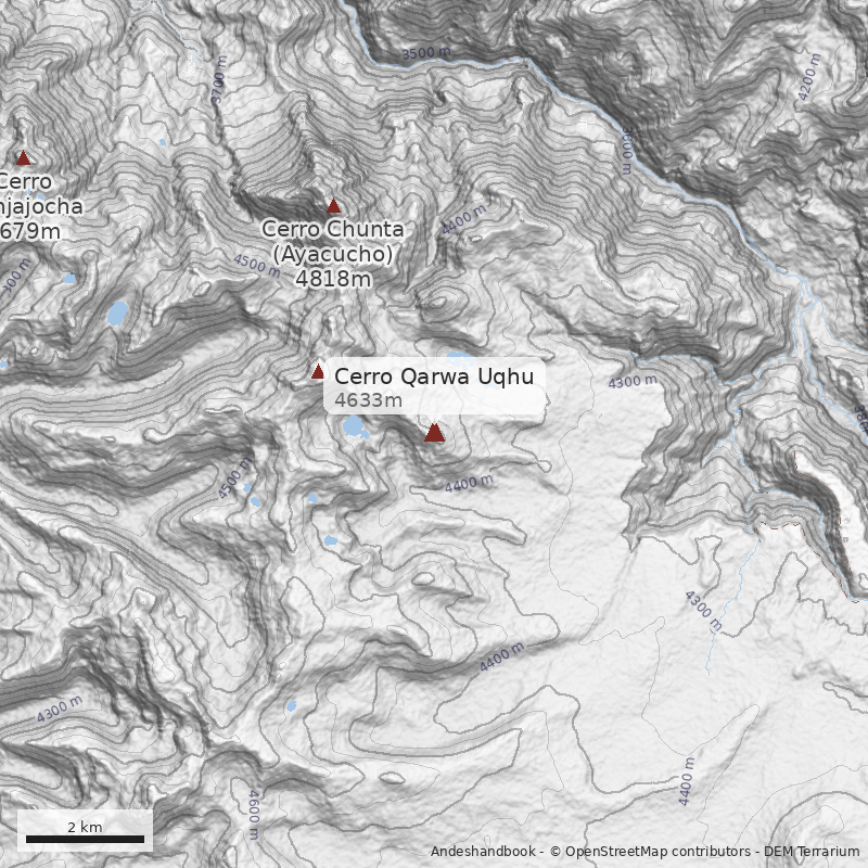 Mapa Cerro Qarwa Uqhu