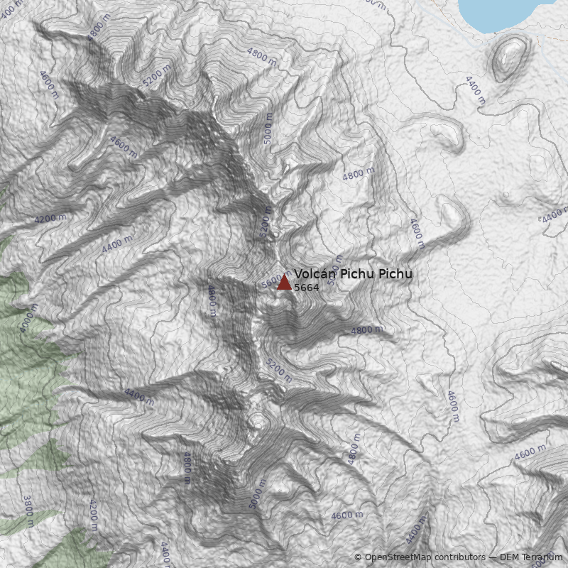 Mapa Volcán Pichu Pichu