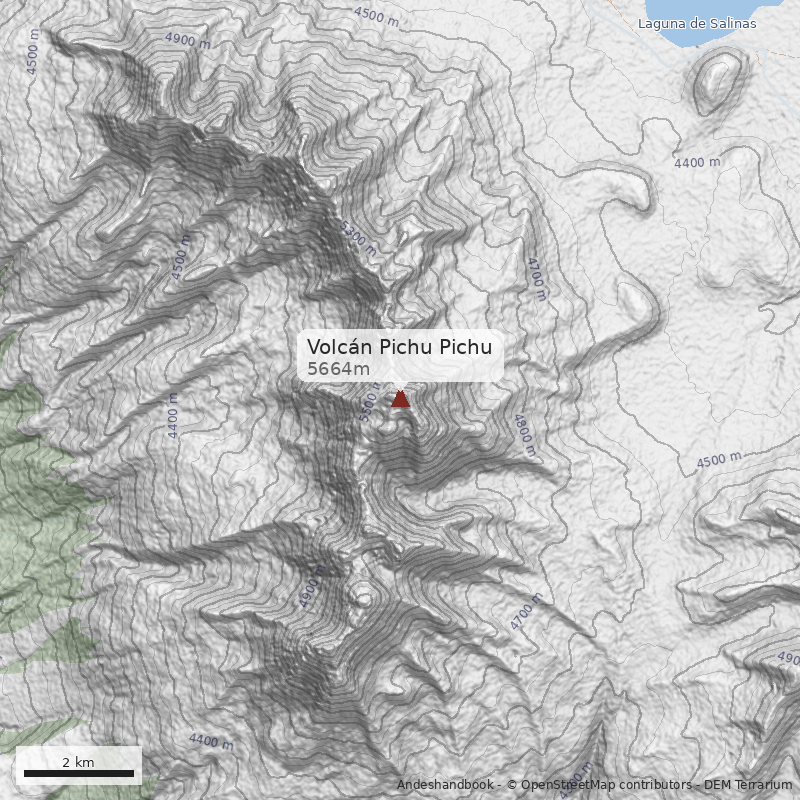 Mapa Volcán Pichu Pichu
