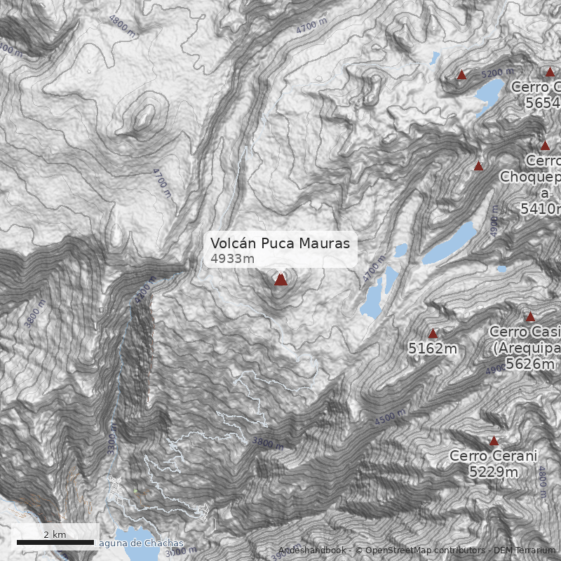 Mapa Volcán Puca Mauras