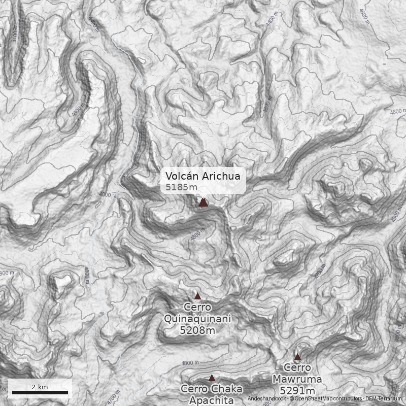 Mapa Volcán Arichua