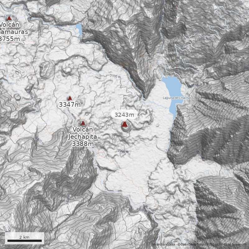 Mapa Volcán Chilcayoc Grande