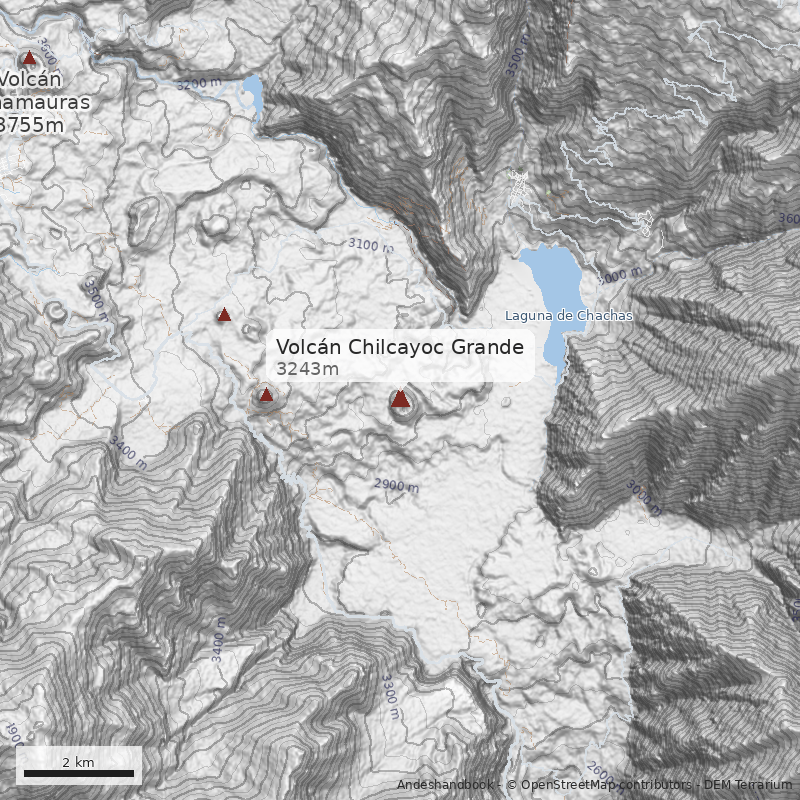 Mapa Volcán Chilcayoc Grande