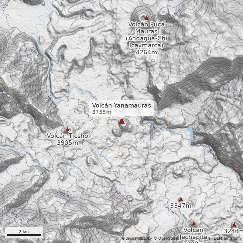 Mapa Volcán Yanamauras