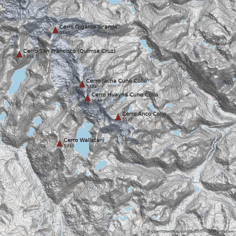 Mapa Cerro Anco Collo