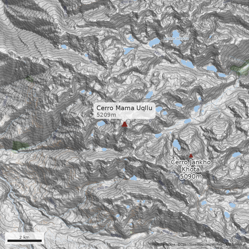 Mapa Cerro Mama Uqllu