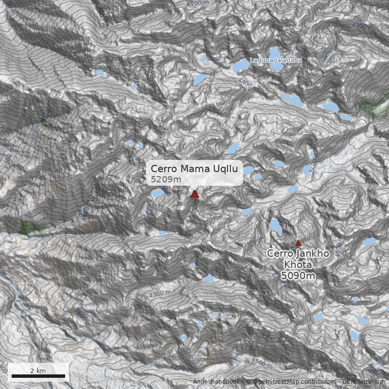 Mapa Cerro Mama Uqllu