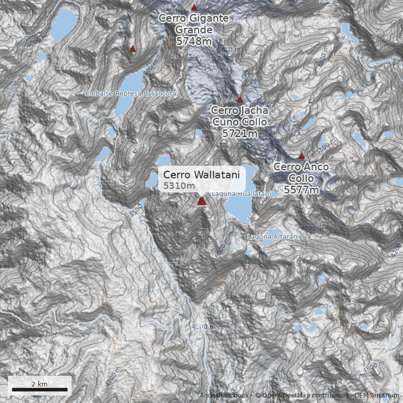 Mapa Cerro Wallatani