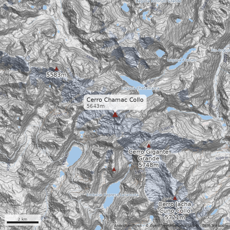 Mapa Cerro Chamac Collo
