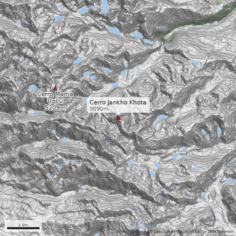 Mapa Cerro Jankho Khota
