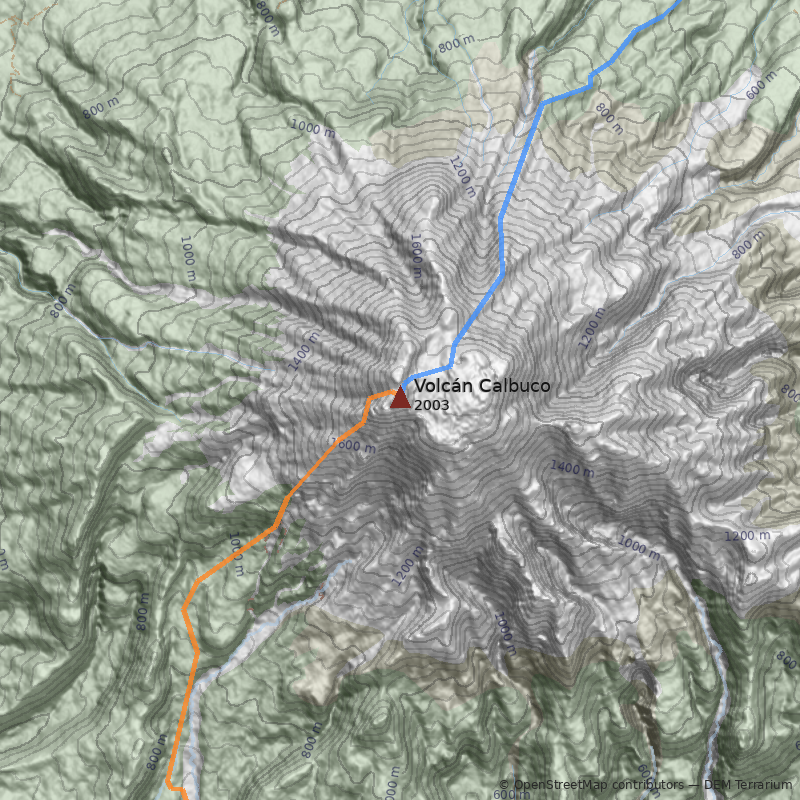 Mapa Volcán Calbuco