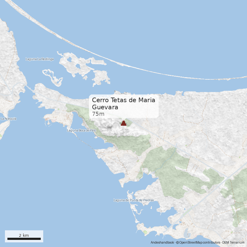 Mapa Cerro Tetas de Maria Guevara