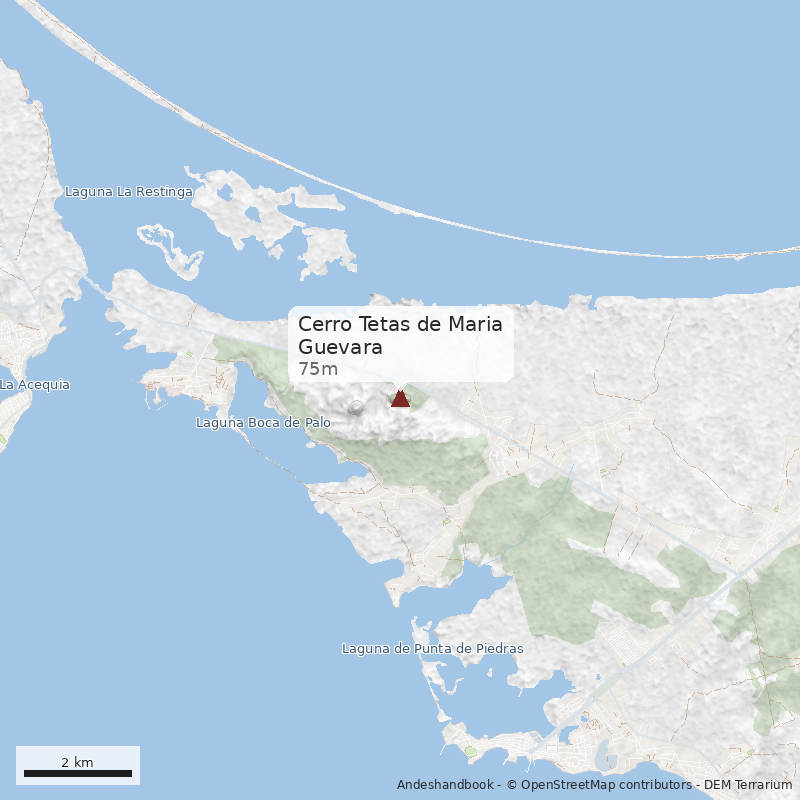 Mapa Cerro Tetas de Maria Guevara