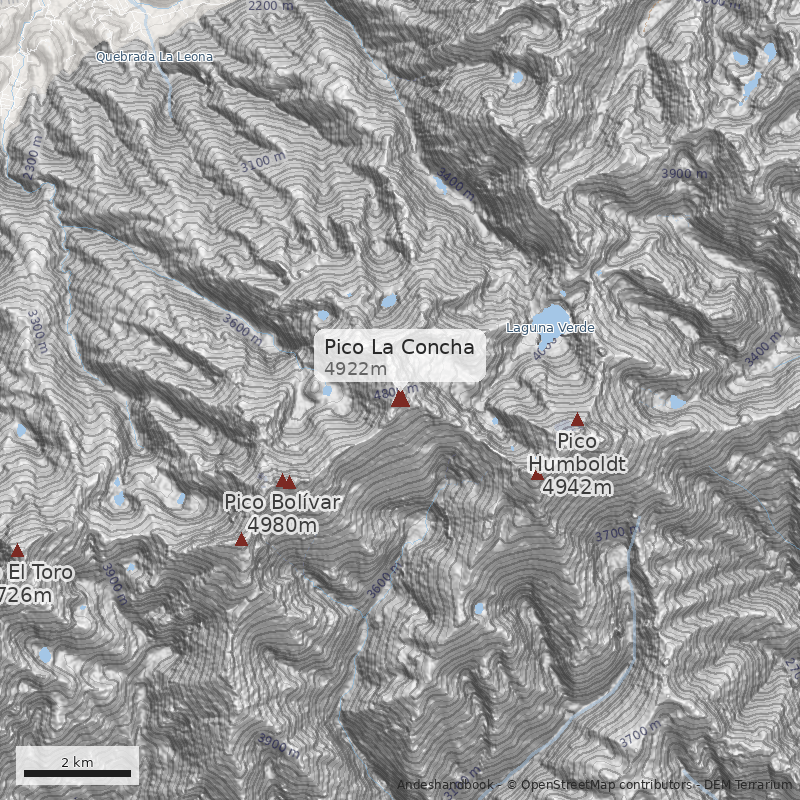Mapa Pico La Concha